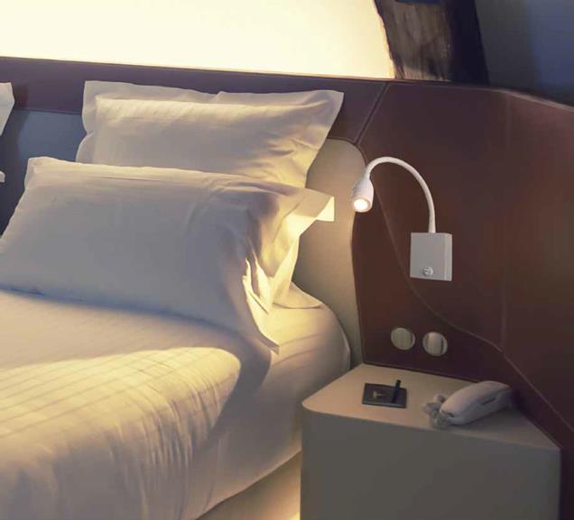 Lampada da lettura a LED braccio flessibile bianco 3W
