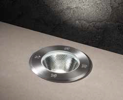 LED incasso pavimento argento 8W 3000K 30° Ø10cm IP67