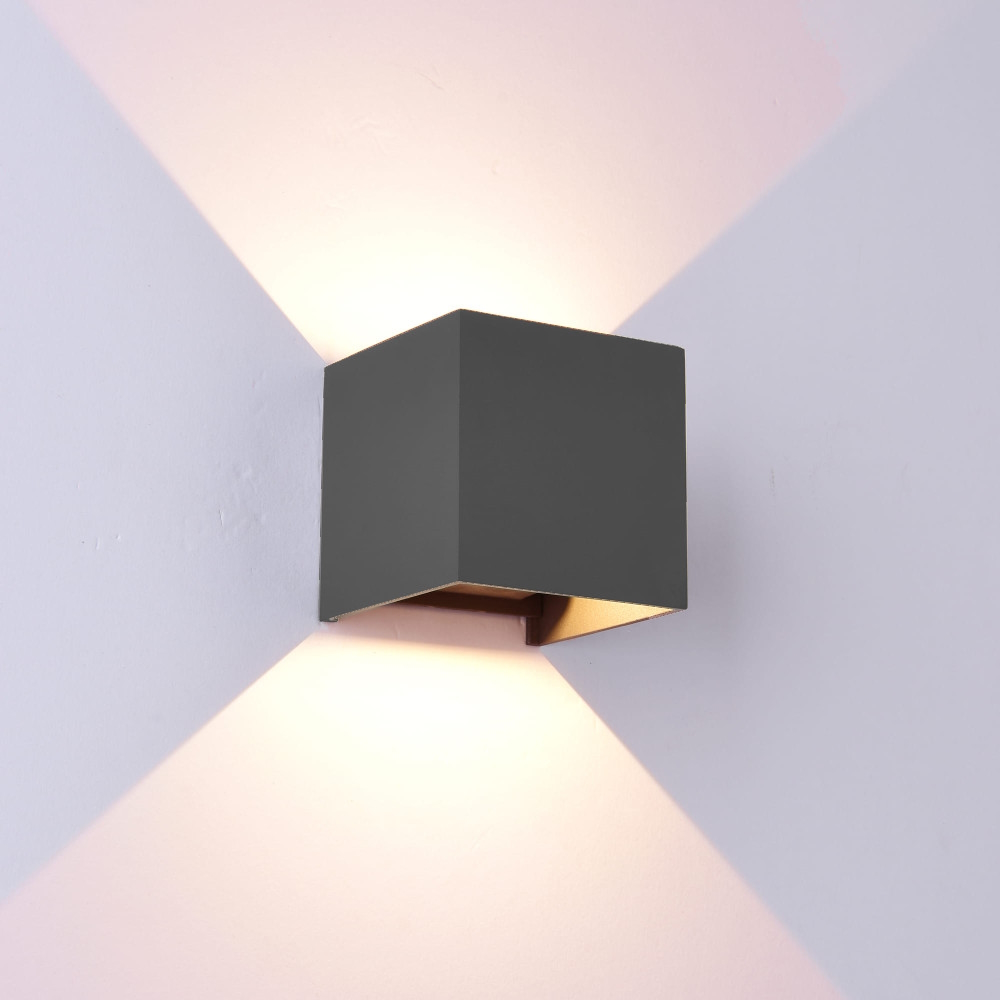 Applique LED IP54 antracite dir/ind. 12W 3000K