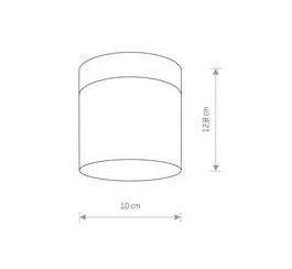 Faretto da superficie IP44 cromo/vetro Ø10