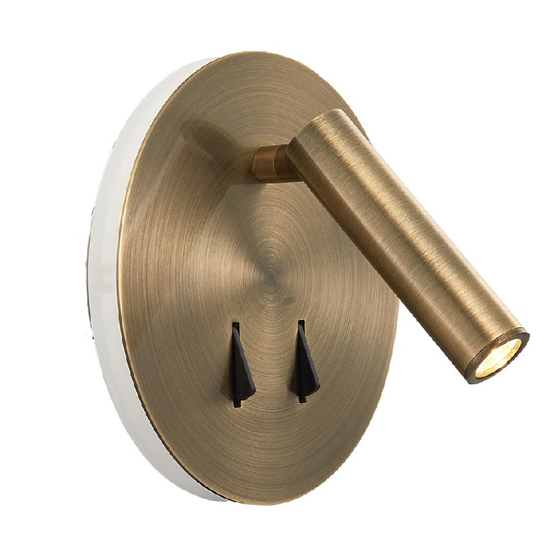 Leseleuchte 2xLED Antik-Brass