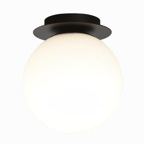 Deckenleuchte Kugel Schwarz/Opal E27