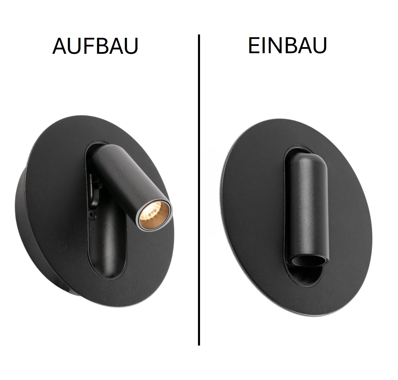Leseleuchte Aufbau/Einbau Schwarz LED