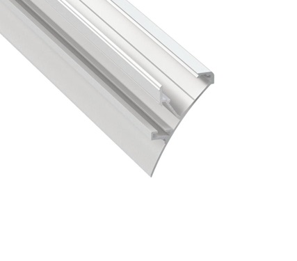 profilo a parete bianco con copertura opale