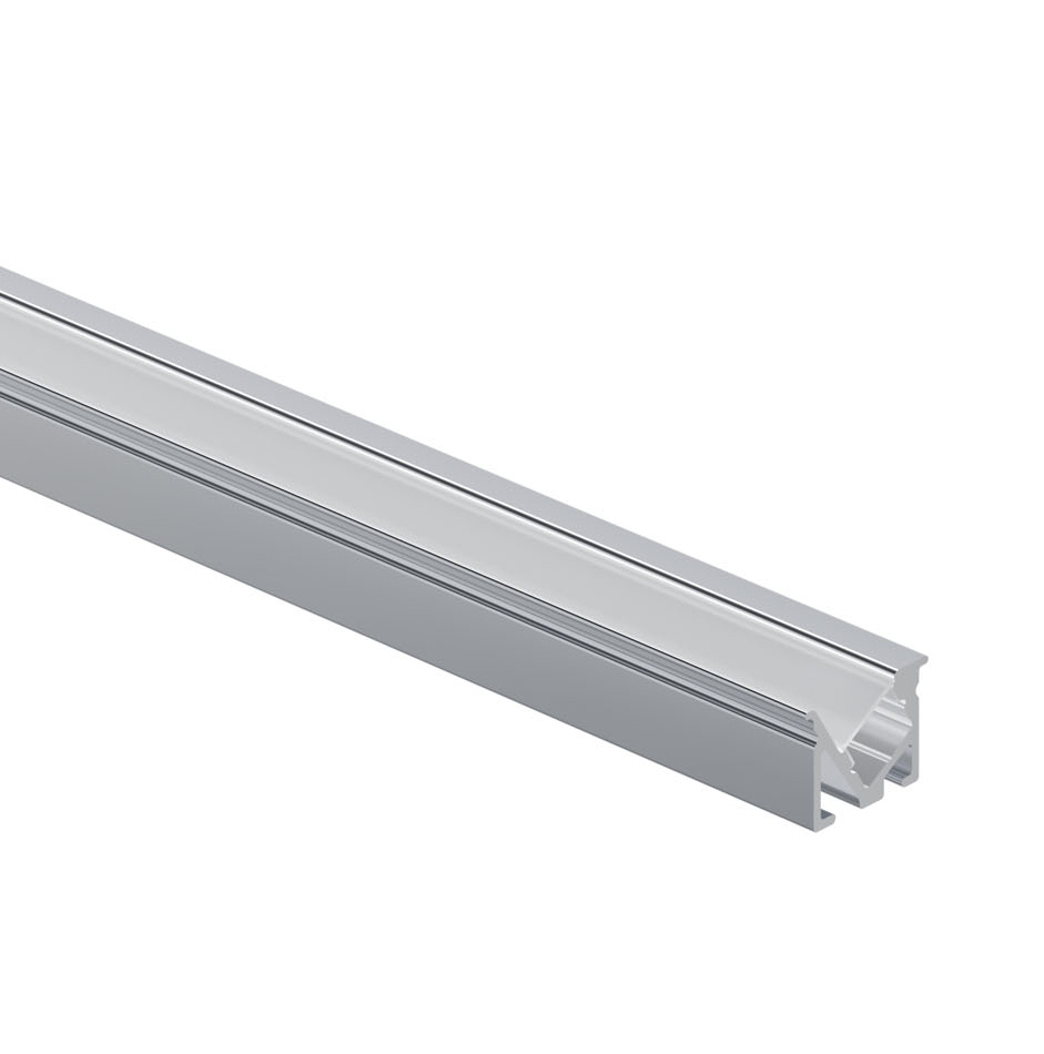 Profilo da incasso LED alu 70° + copertura opale