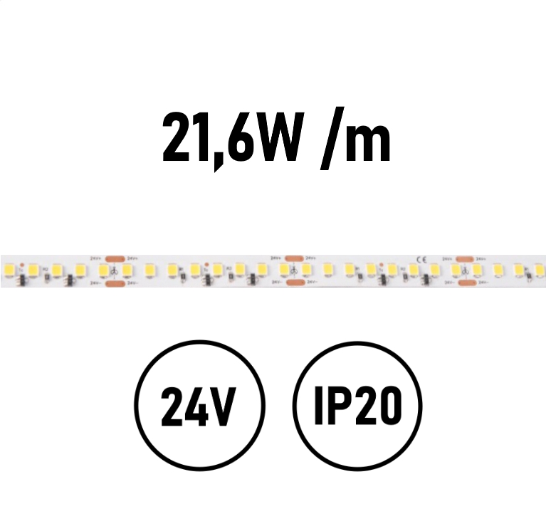 Striscia LED 21,6W IP20 24V