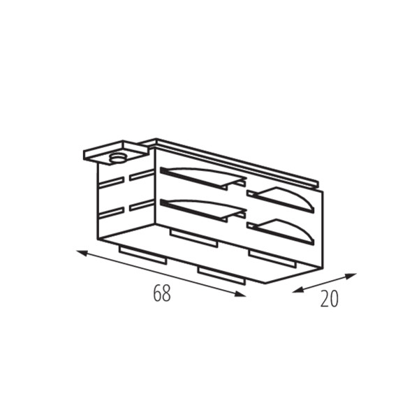 Connettore lineare nero 3PH
