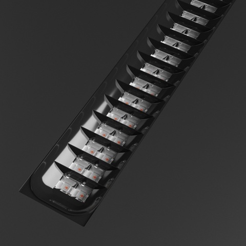 LED Panel schwarz 60x60 Linsenoptik 4000K