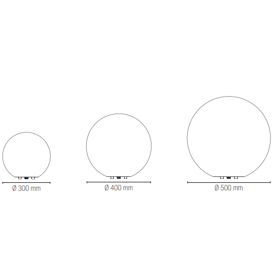 lampada a sfera IP65 opale