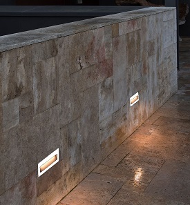 LED incasso parete bianco 8W 3000K IP65