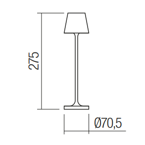 Lampada da tavolo a batteria 1,5W antracite