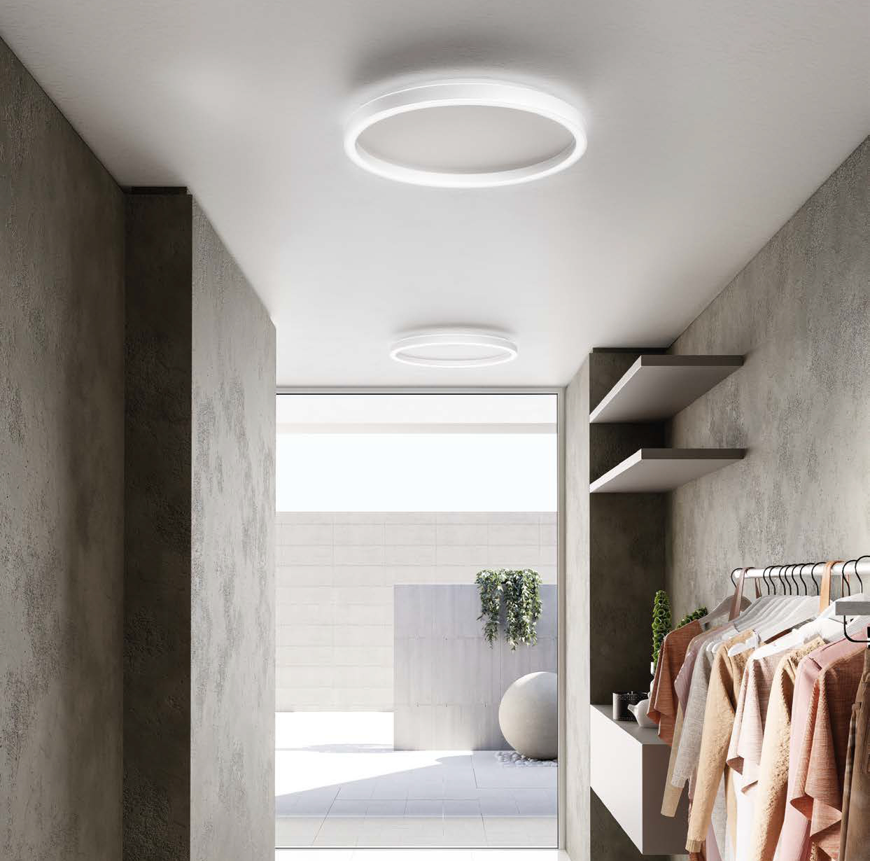 Plafoniera LED Ø80 bianca