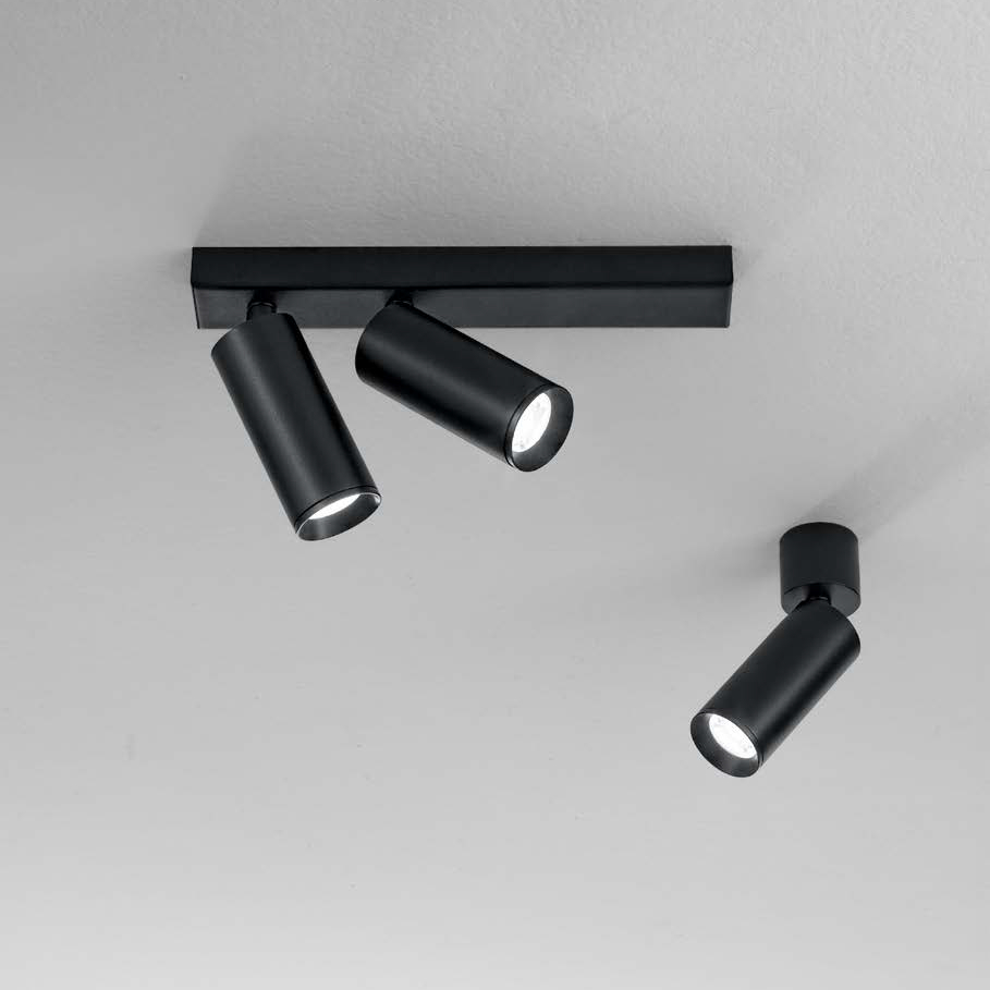 faretto 2xGU10 mini nero