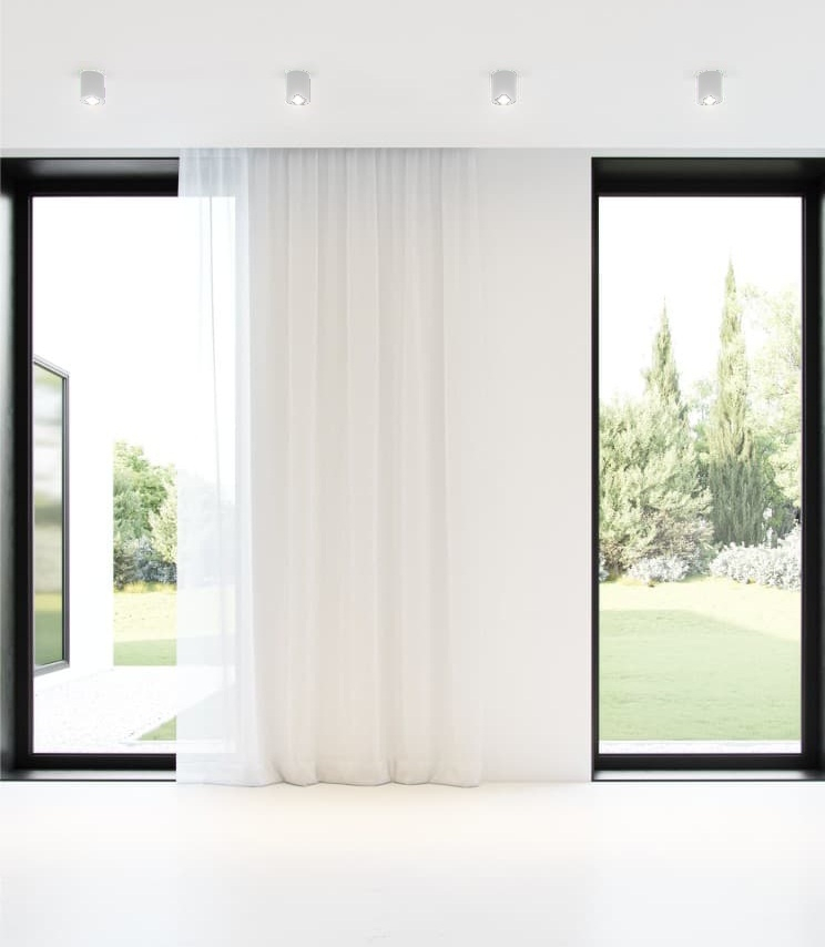 faretto da superficie GU10 bianco Ø8cm