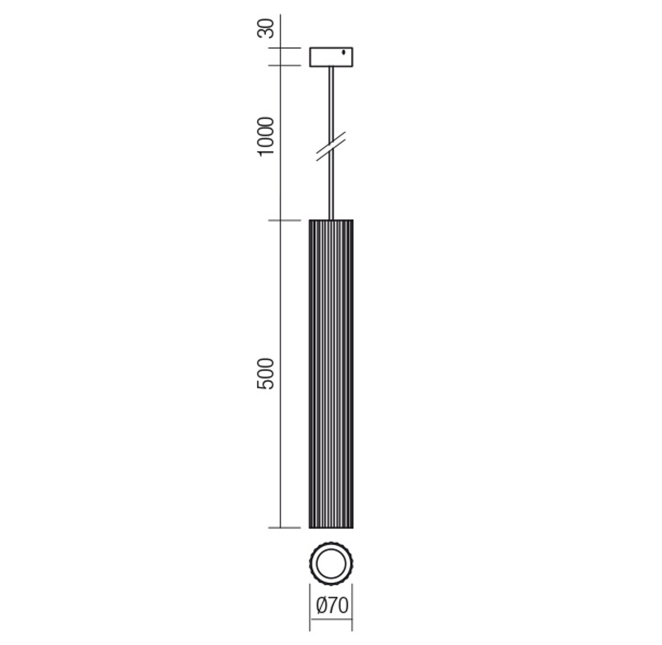 Lampada a sospensione GU10 50cm