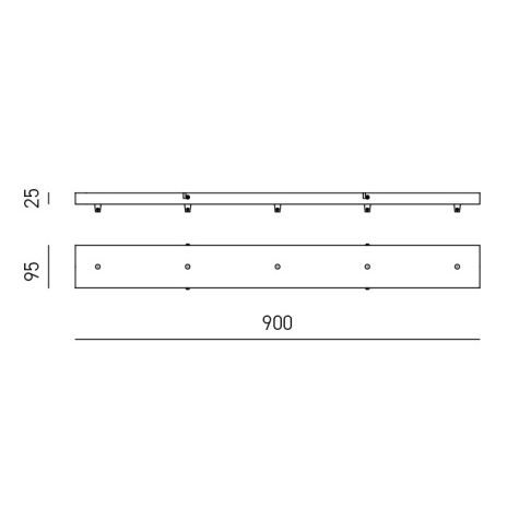 Baldachin 90cm 5-flammig