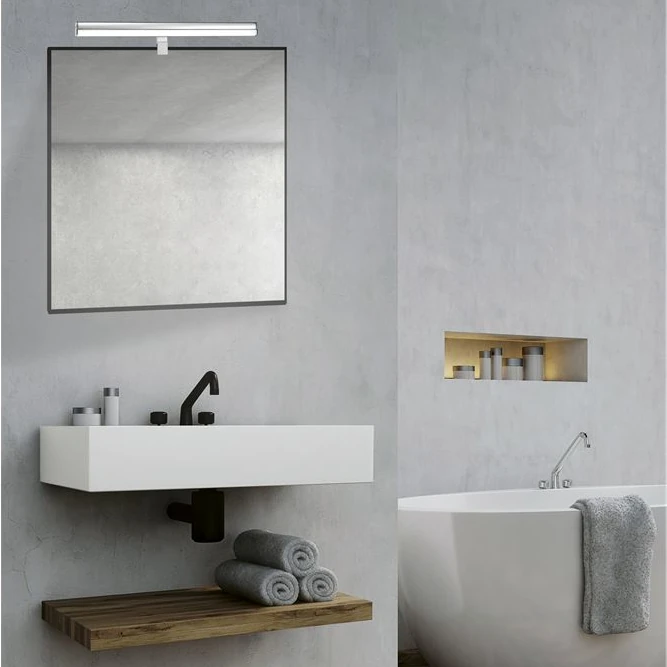 Aufsatz-Spiegelleuchte LED Chrom
