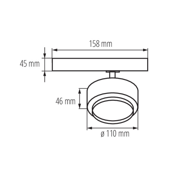 Strahler LED weiß 3PH-Schiene 3000K