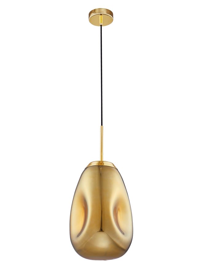 Lampada a sospensione in vetro Ø22 oro
