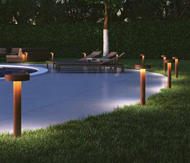 Paletto luminoso IP65 antracite 70cm 4xG9