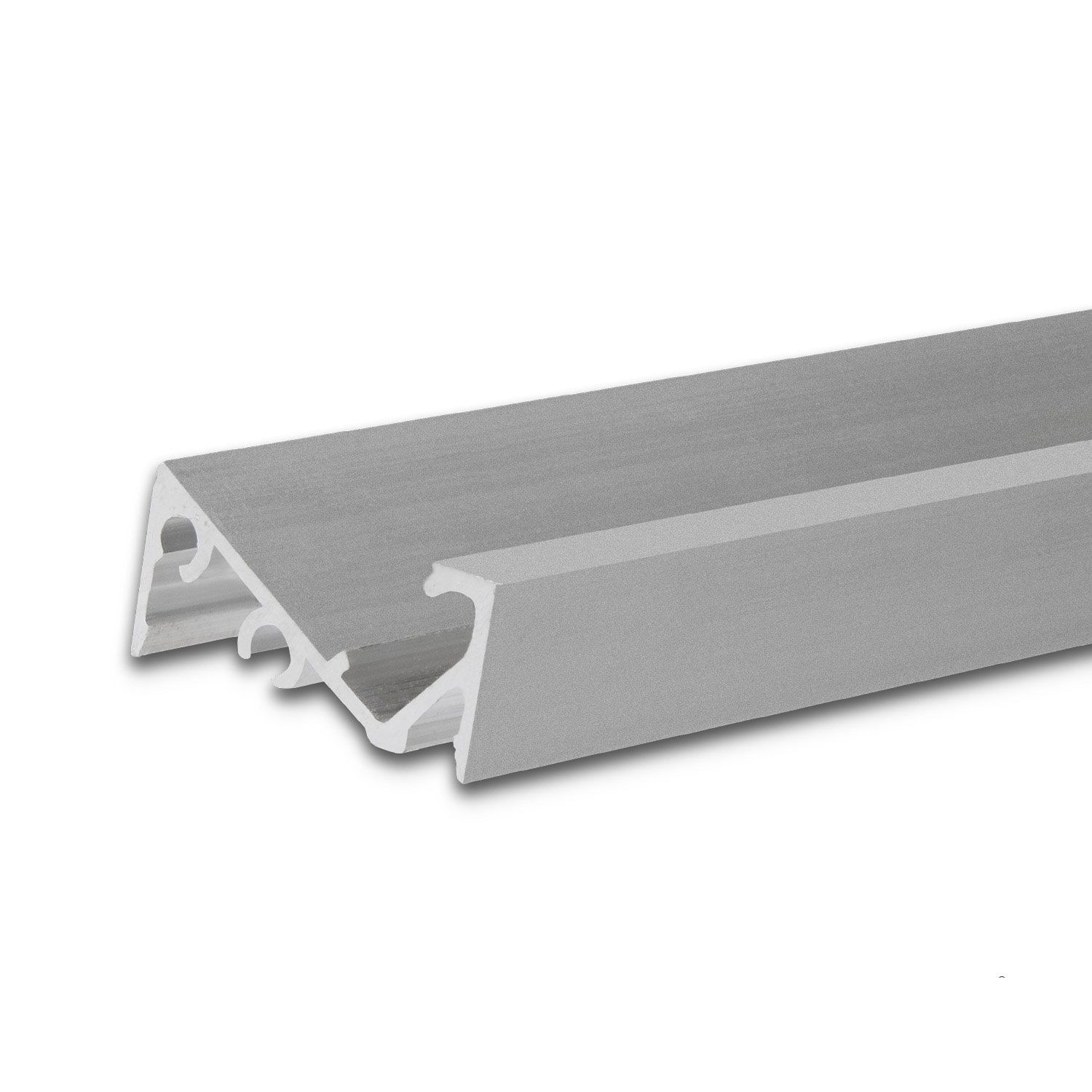 LED Profil 42° Alu 21x9,89mm mit Abd. opal