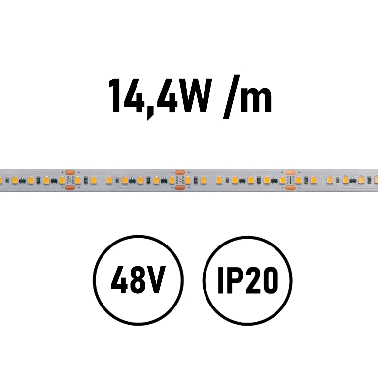 Striscia LED 14,4W IP20 48V