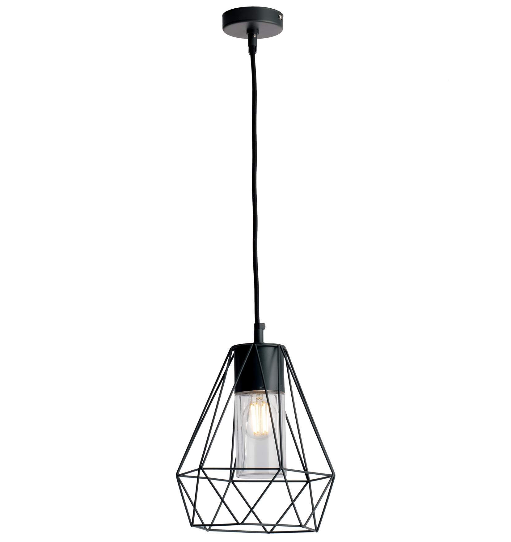 Hängeleuchte IP44 1xE27 Anthrazit