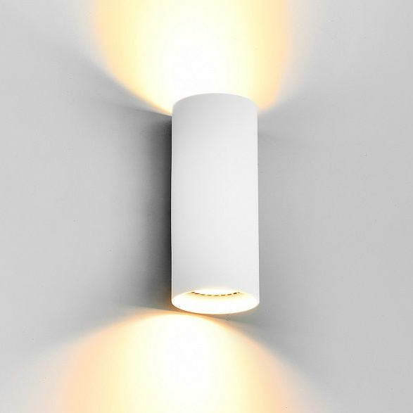 Applique bianca rotonda 2xGU10 dir/ind.