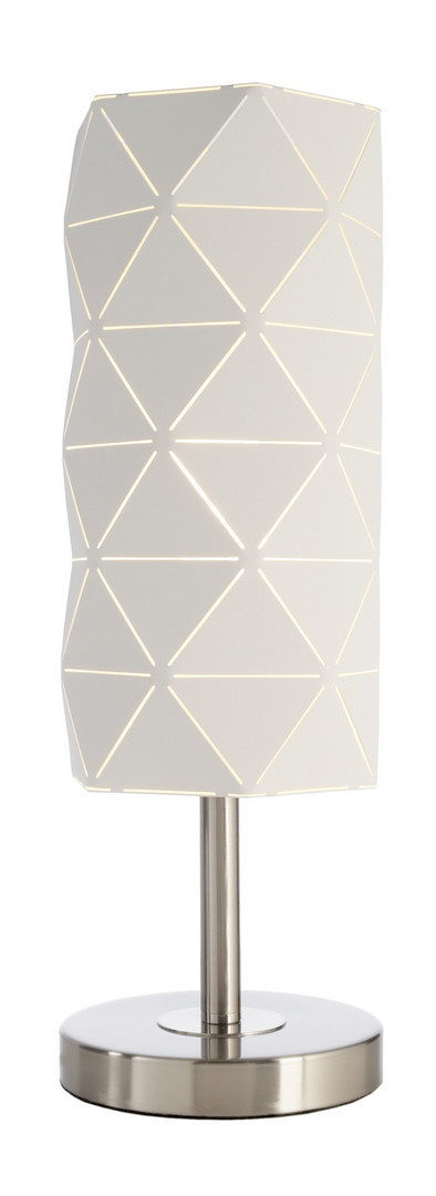Lampada da tavolo in metallo bianco E27 H.45cm