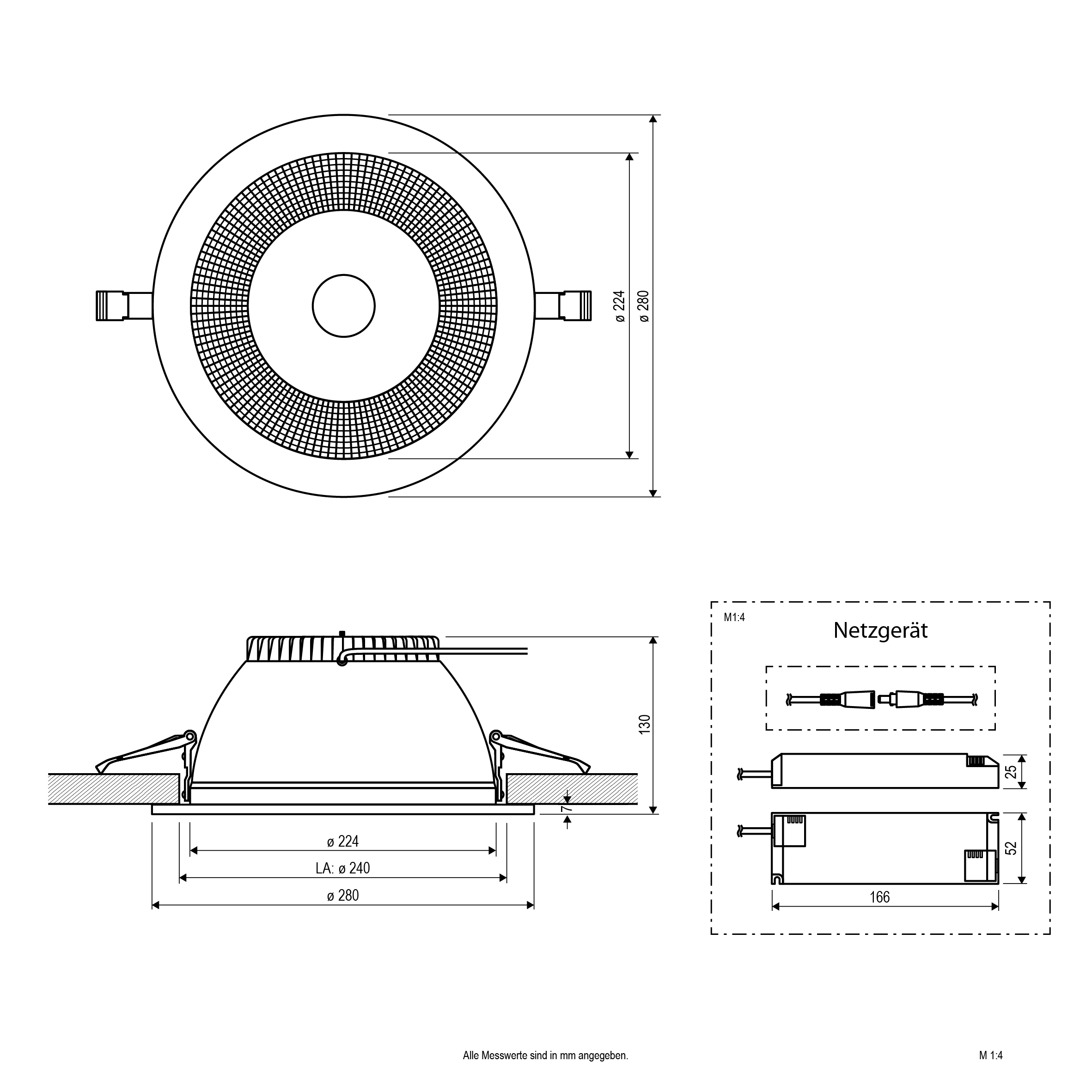 Downlight LED Weiß TRIAC CCT