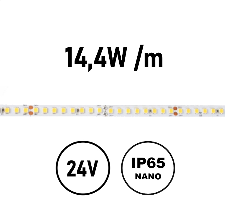 Striscia LED 14,4W IP65-NANO 24V Striscia LED 14,4W IP65-NANO 24V