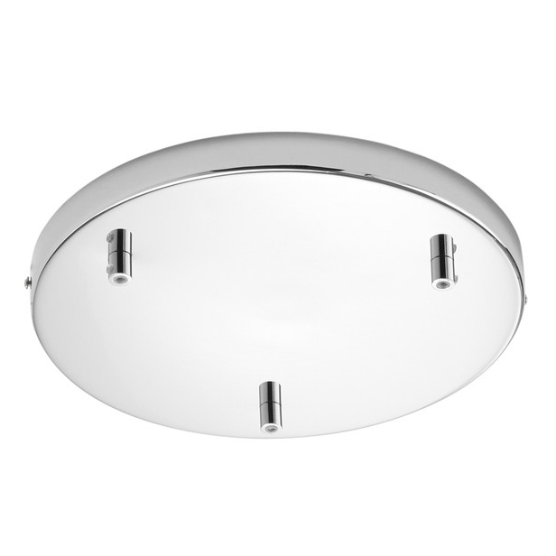 Baldachin Ø32 3-flammig Chrom