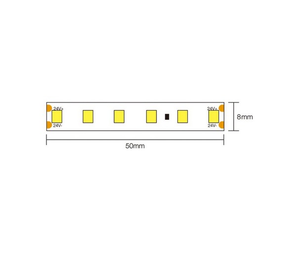 LED Streifen 9,6W 3000K IP65 24V