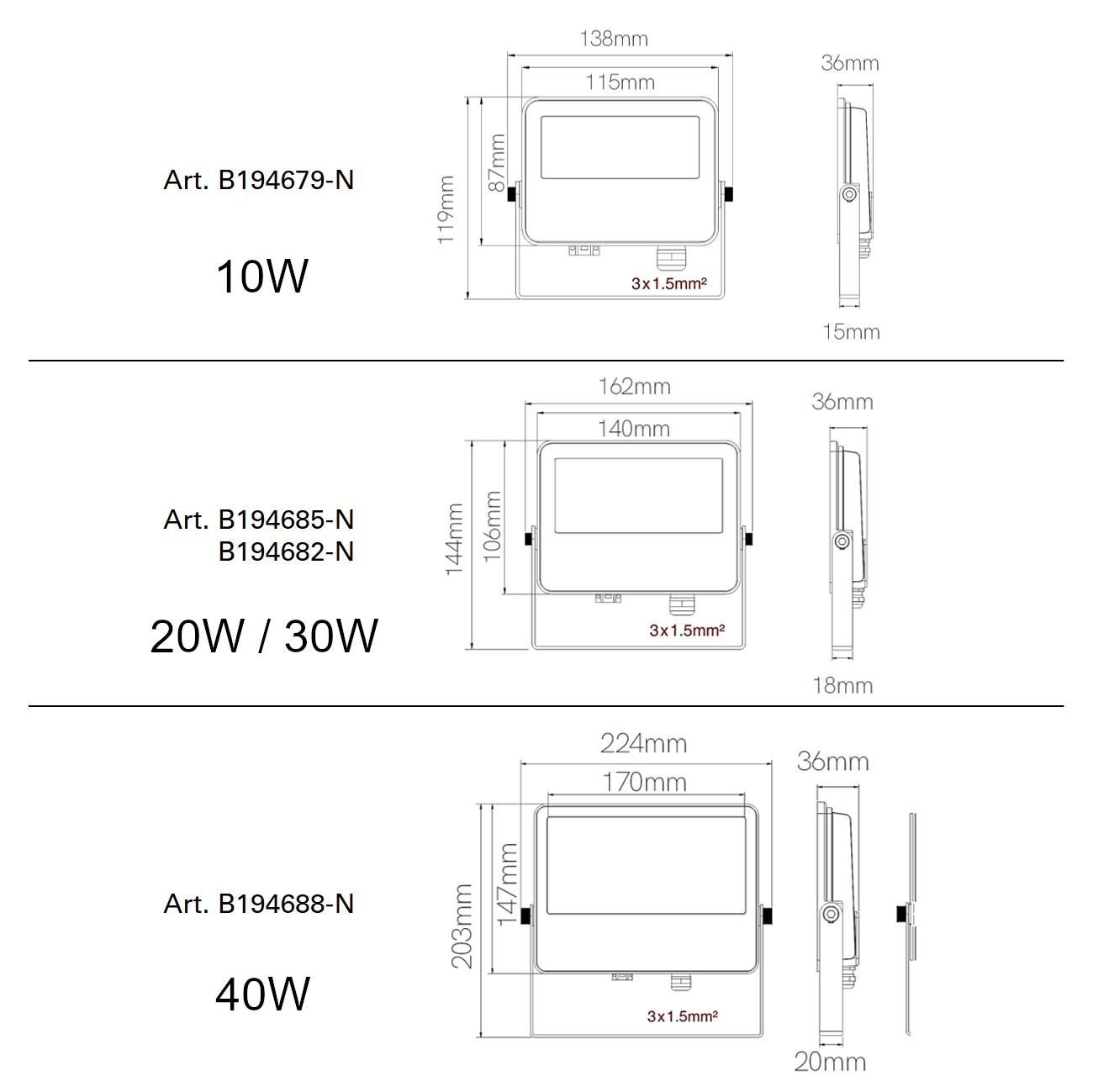 Faretto LED CCT IP65 bianco