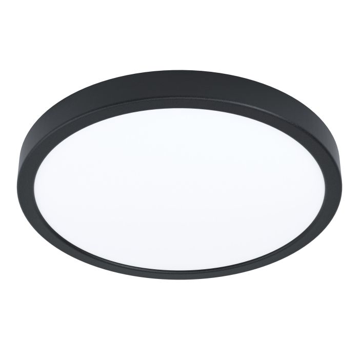 Plafoniera LED IP44 Ø29cm 3000K nero