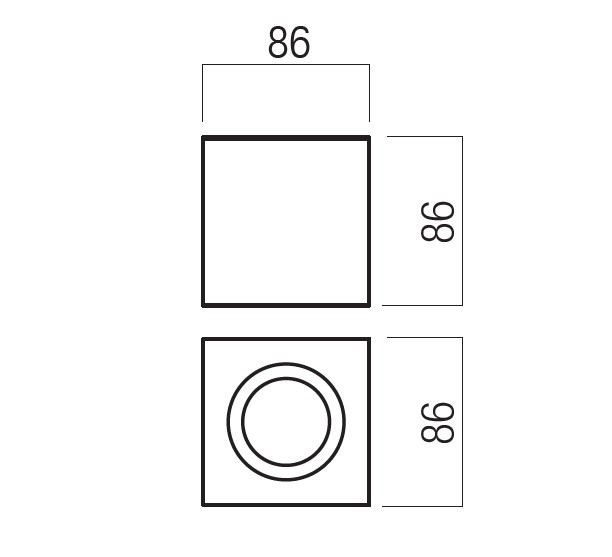 faretto da superficie GU10 bianco IP44