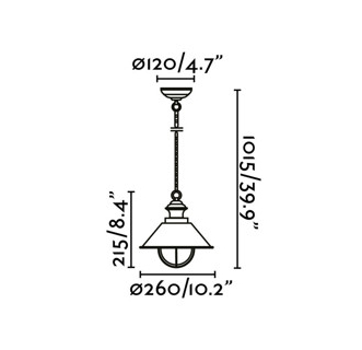 Hängeleuchte Ø26 IP33 Metall