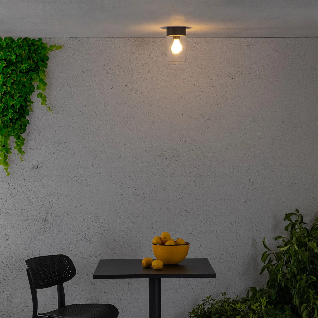 Deckenleuchte IP65 E27 Transparent