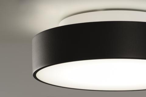 Plafoniera LED dir/ind. Ø32 nero CCT
