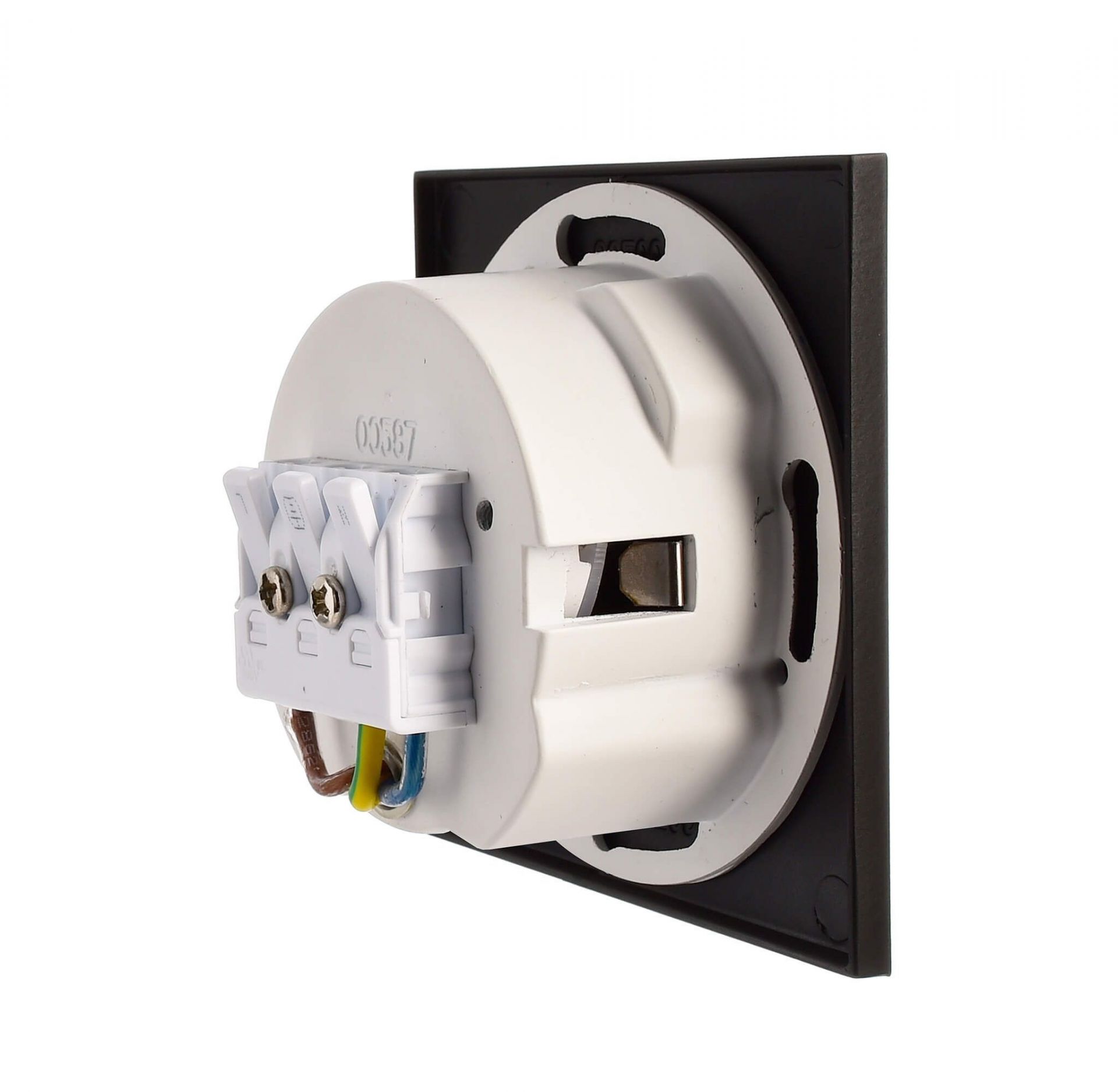 Applique LED da incasso nero 78x78mm 3,5W 230lm 100° IP20