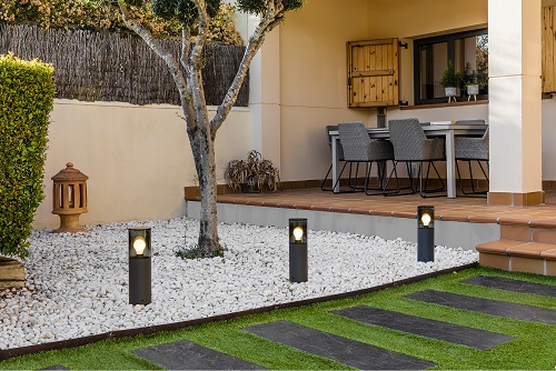 paletto luminoso antracite 70cm
