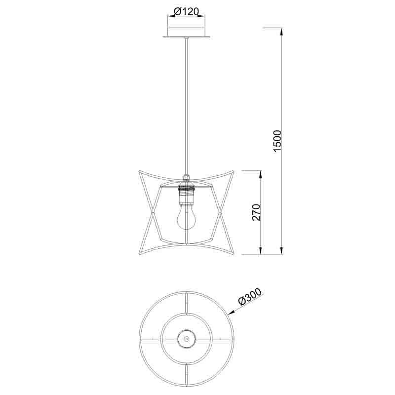Hängeleuchte IP44 Ø30 Textil