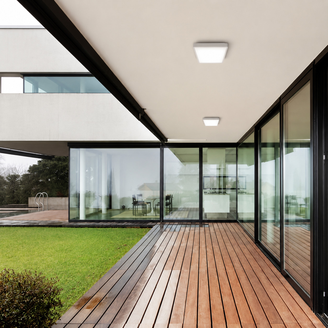 Plafoniera E27 IP65 30x30 bianco