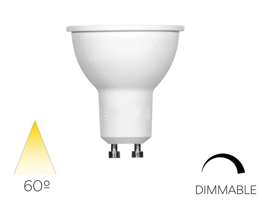 LED GU10 bianco 8W 2700K 60° dimmerabile
