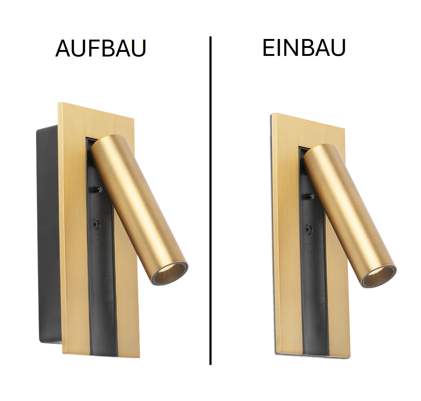 Lampada da lettura incasso/superficiale bronzo LED