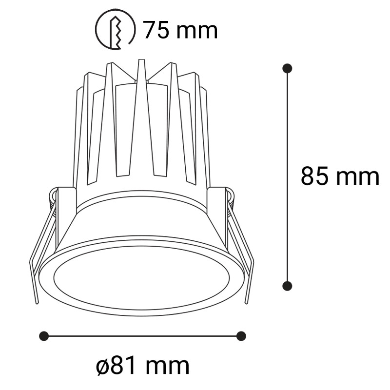 Einbaustrahler LED Schwarz IP54