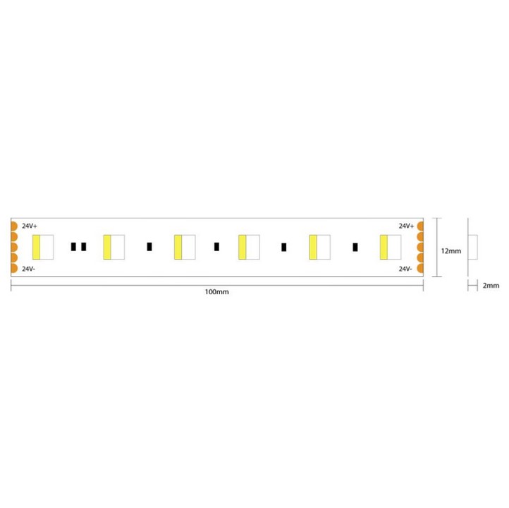 Striscia LED RGB+WW 19,2W IP20 24V