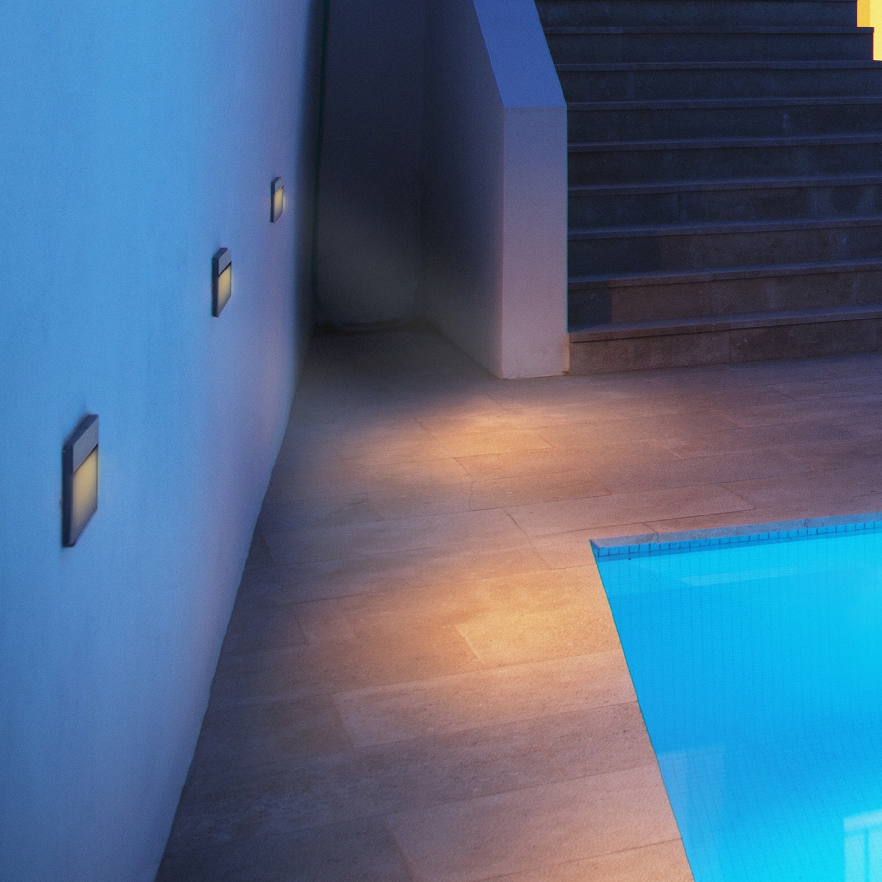 Applique LED 16x16cm antracite