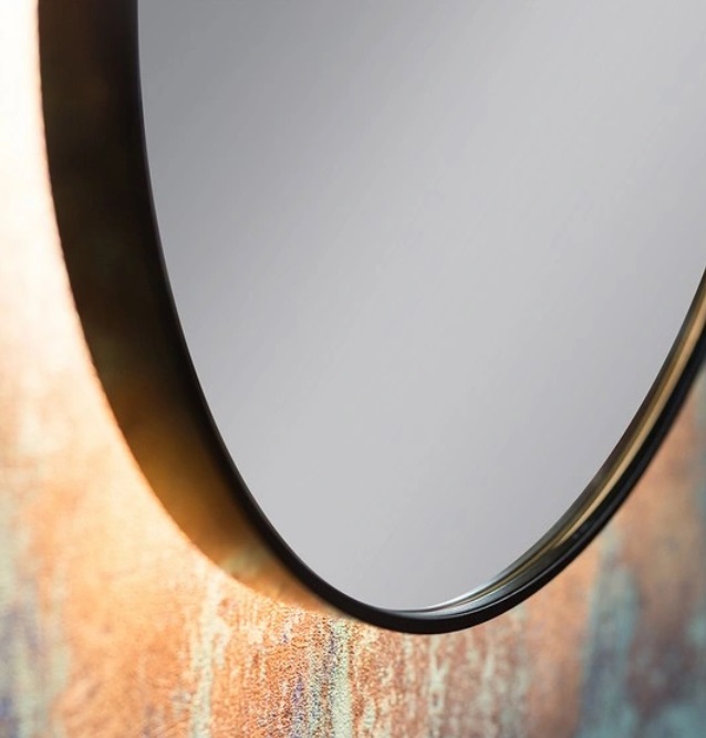 Specchio LED ovale con cornice - indiretto