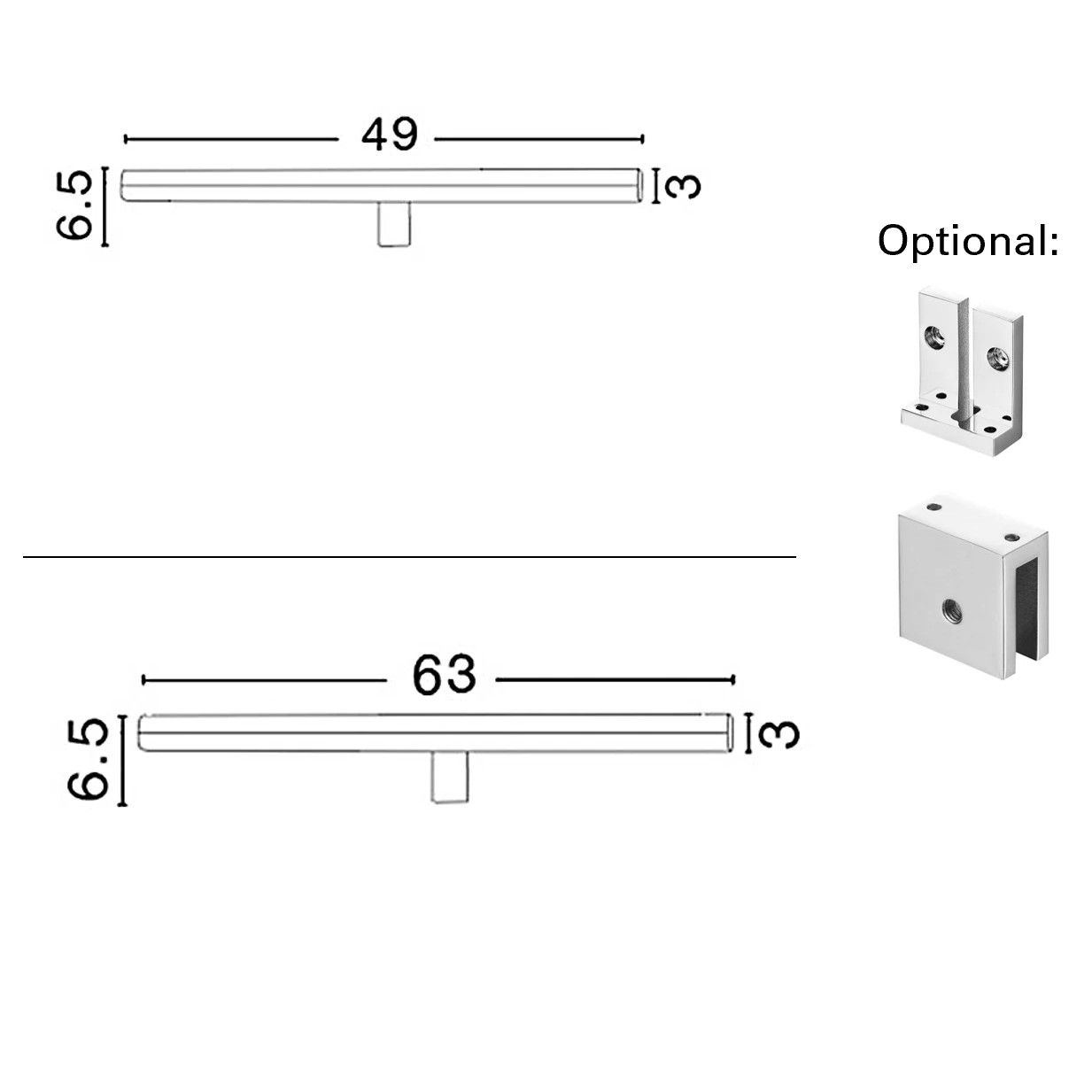 Aufsatz-Spiegelleuchte LED Chrom